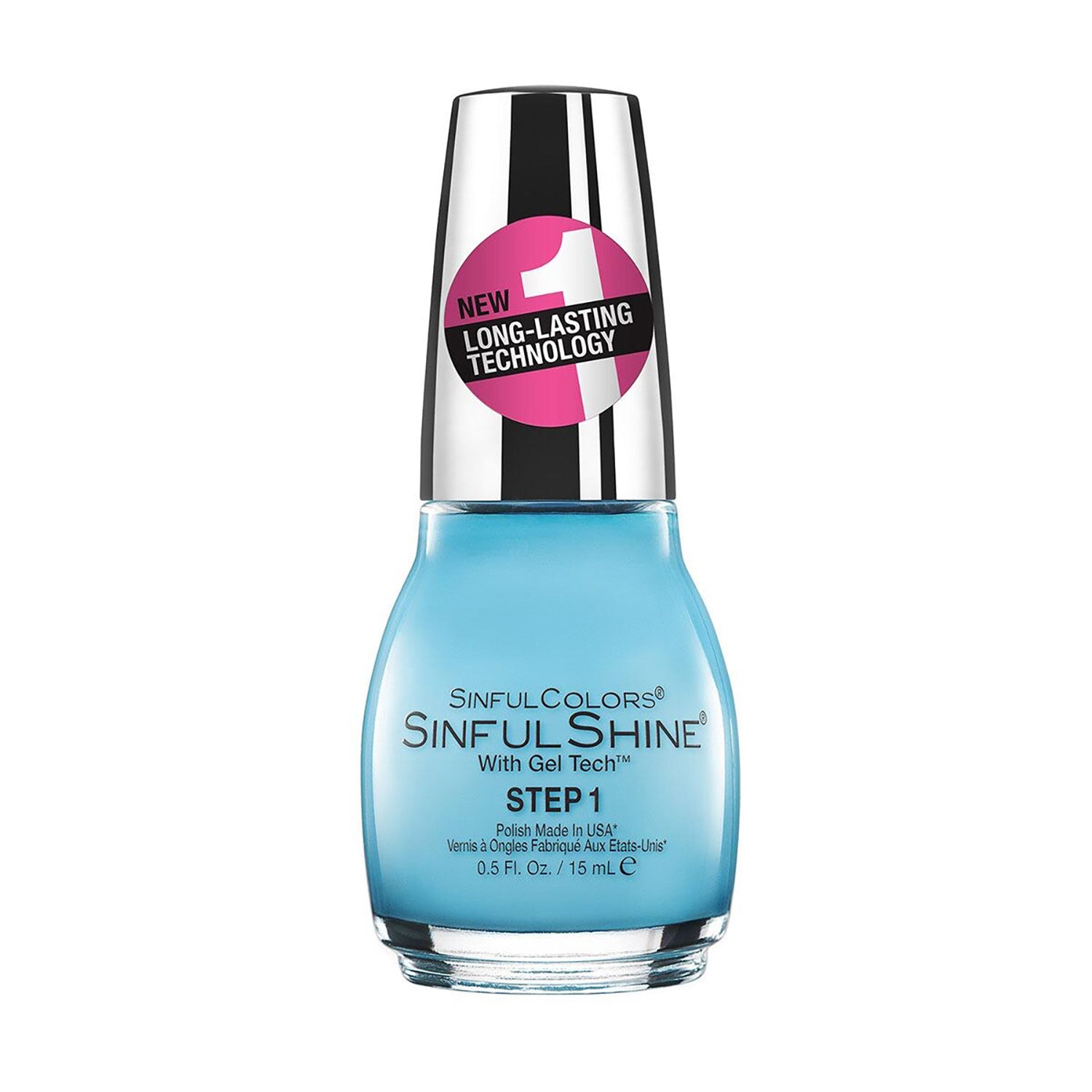 Sinful Colors Sinful Shine Gel-Like Nail Polish, 2660 Caribbean Cool (case)