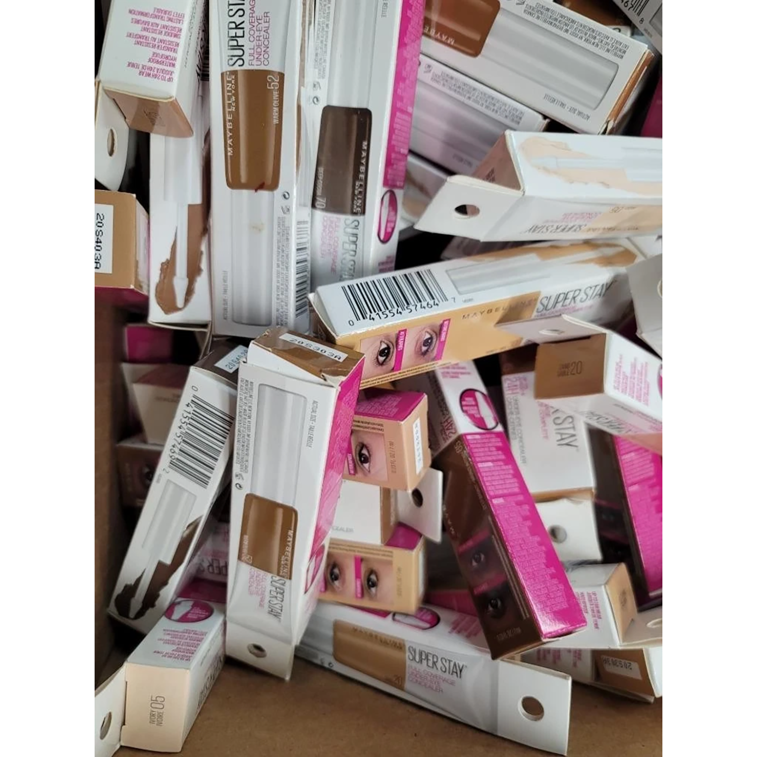Maybelline Super Stay Under Eye Liquid Concealer Wholesale Bulk Mix, Lot of 30